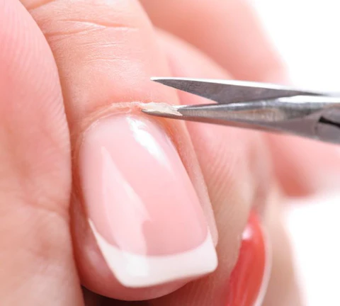 Professional Cuticle Nail Scissors  Curved Blades